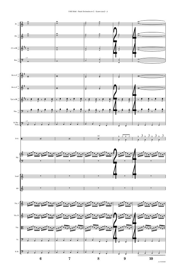 I Will Wait for Rock Orchestra sheet music, page 2
