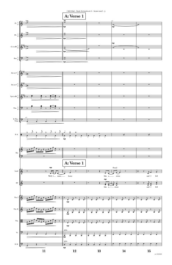 I Will Wait for Rock Orchestra sheet music, page 3