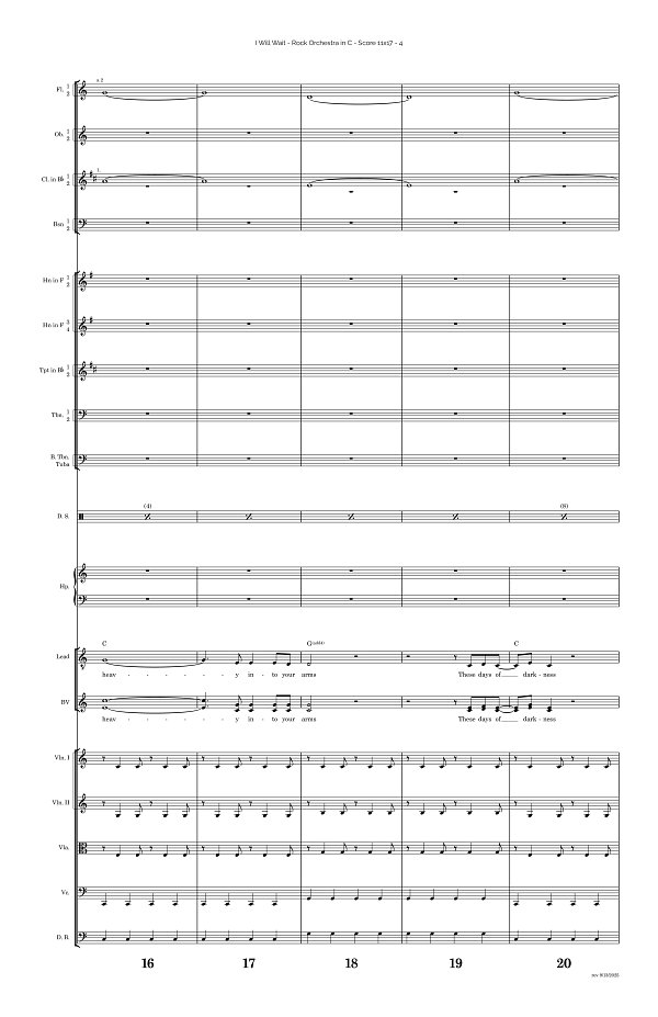 I Will Wait for Rock Orchestra sheet music, page 4