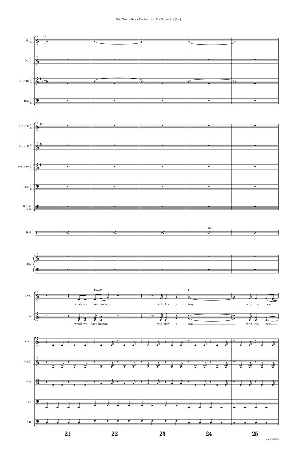 I Will Wait for Rock Orchestra sheet music, page 5
