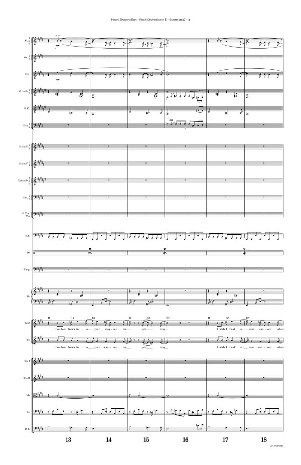 Heart Shaped Box for Rock Orchestra sheet music, page 3