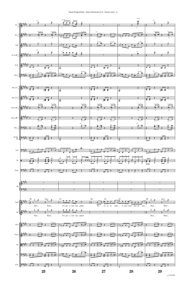 Heart Shaped Box for Rock Orchestra sheet music, page 5