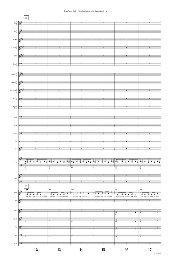 Pink Pony Club for Rock Orchestra sheet music, page 3