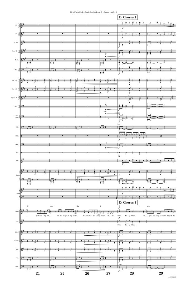 Pink Pony Club for Rock Orchestra sheet music, page 5