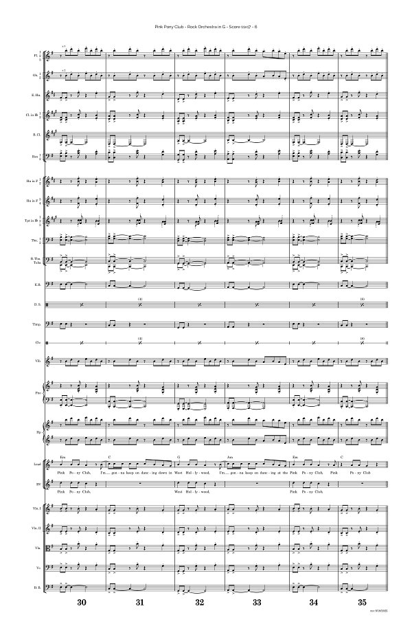 Pink Pony Club for Rock Orchestra sheet music, page 6