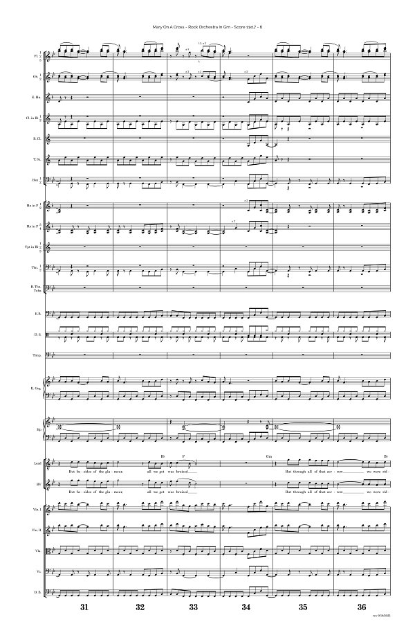 Mary On A Cross for Rock Orchestra sheet music, page 6