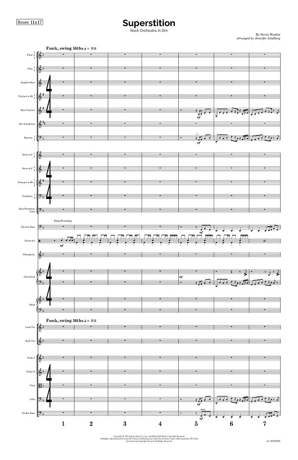 Superstition for Rock Orchestra sheet music, page 1