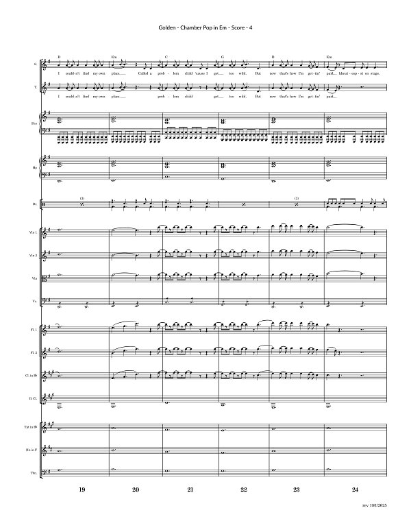 Golden for Chamber Ensemble sheet music, page 4