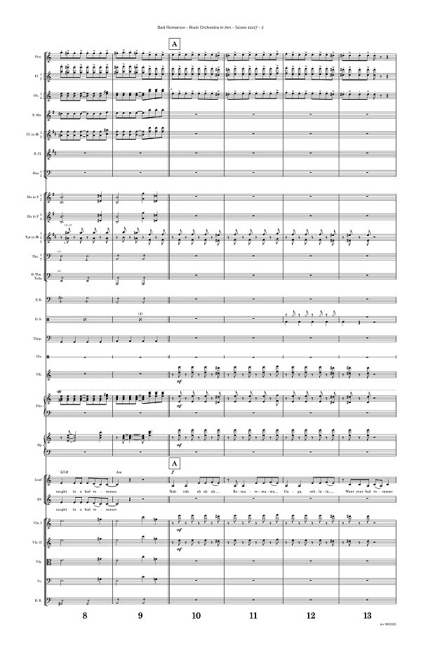 Bad Romance for Rock Orchestra sheet music, page 2