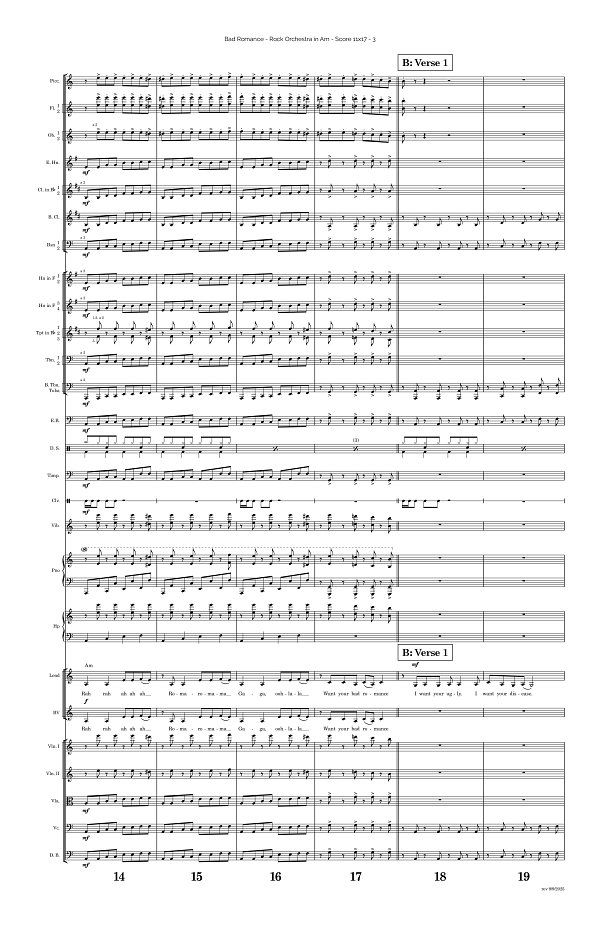 Bad Romance for Rock Orchestra sheet music, page 3