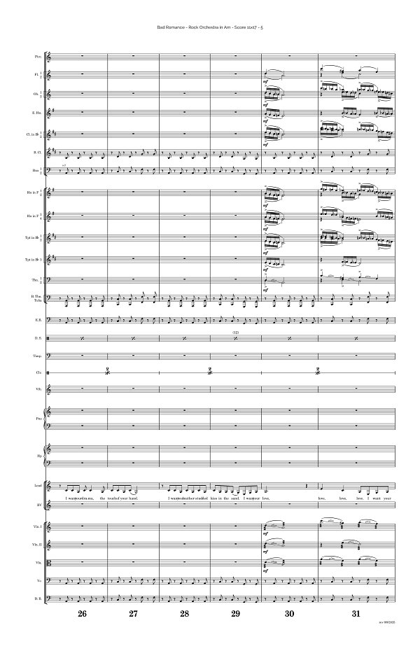 Bad Romance for Rock Orchestra sheet music, page 5