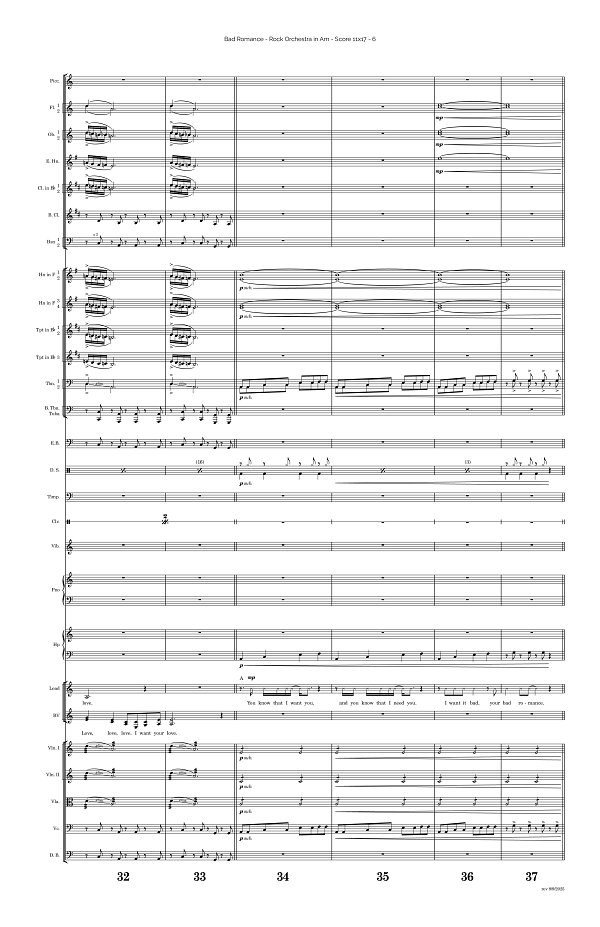 Bad Romance for Rock Orchestra sheet music, page 6