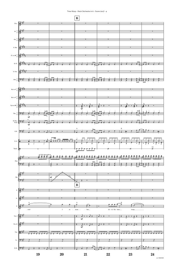 Time Warp for Rock Orchestra sheet music, page 4