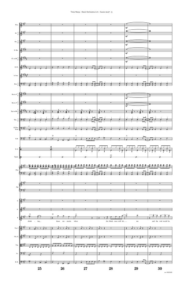 Time Warp for Rock Orchestra sheet music, page 5