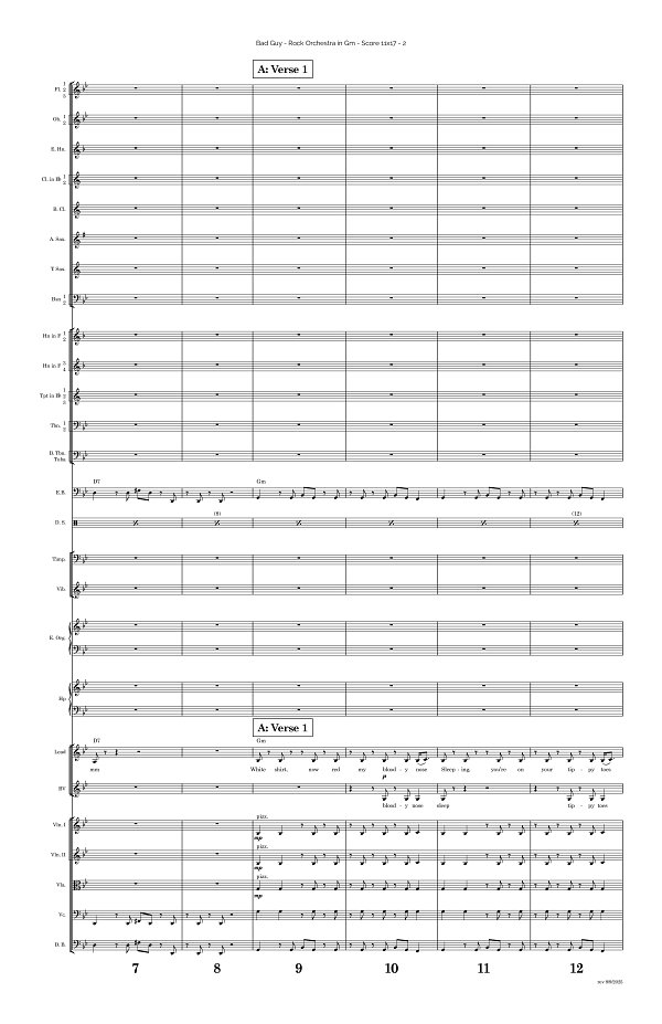 Bad Guy for Rock Orchestra sheet music, page 2