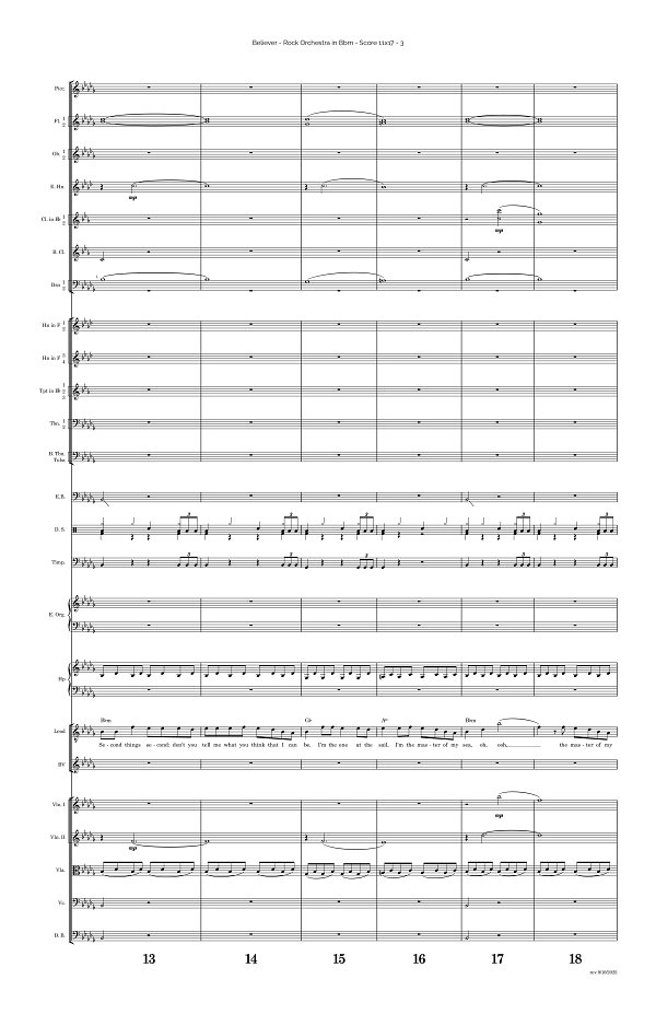 Believer for Rock Orchestra sheet music, page 3