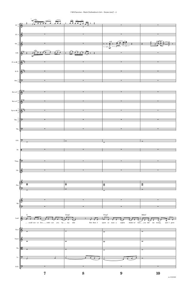 I Will Survive for Rock Orchestra sheet music, page 2