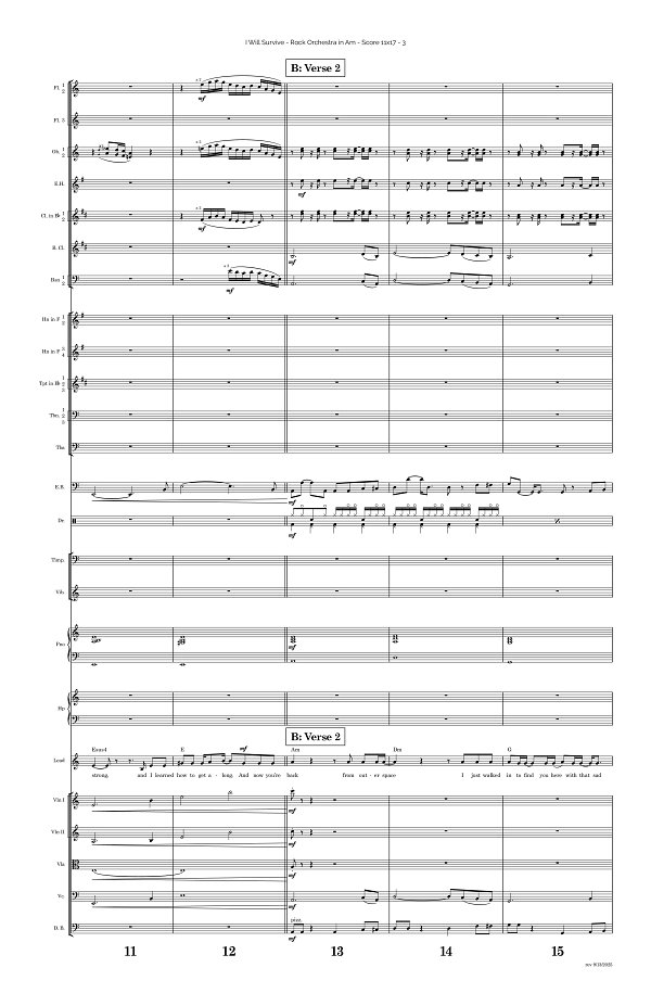 I Will Survive for Rock Orchestra sheet music, page 3