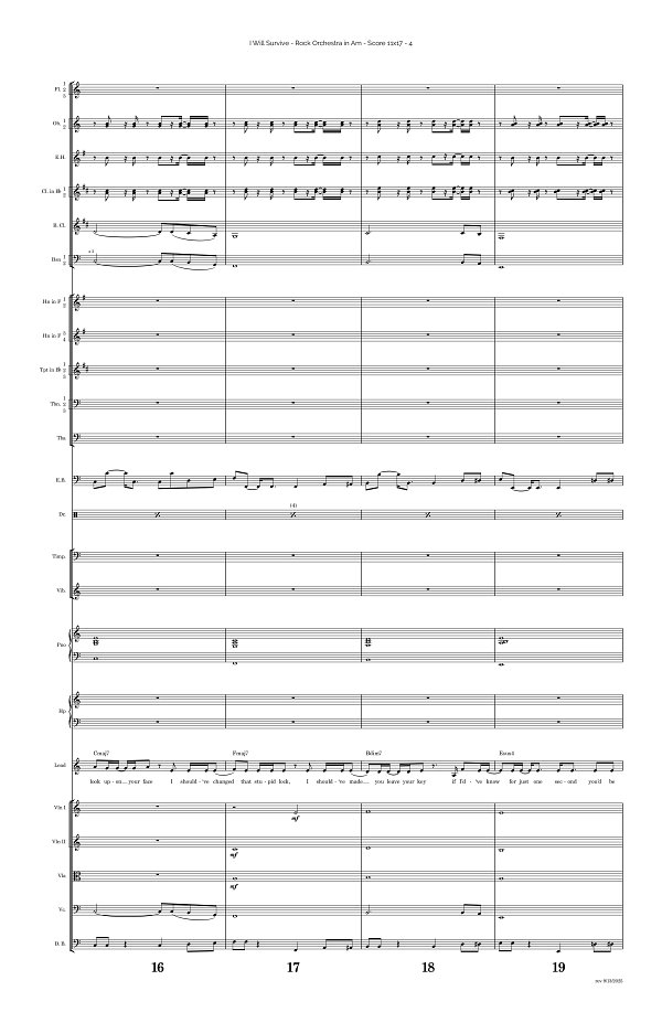 I Will Survive for Rock Orchestra sheet music, page 4