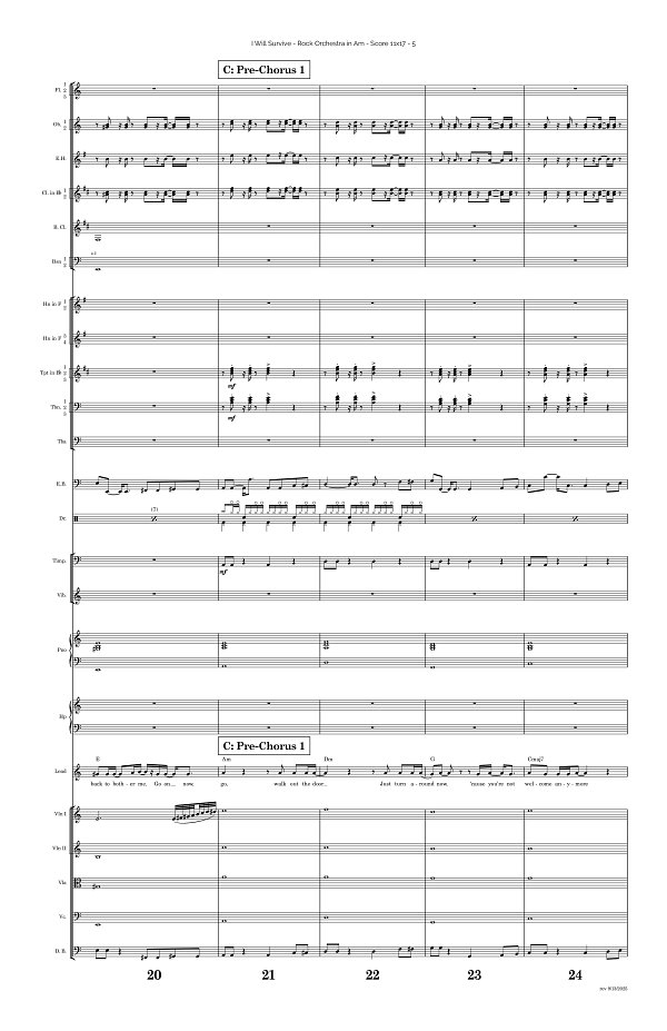 I Will Survive for Rock Orchestra sheet music, page 5