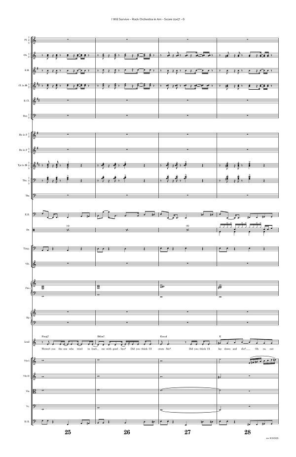 I Will Survive for Rock Orchestra sheet music, page 6