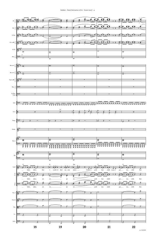 Golden for Rock Orchestra sheet music, page 4