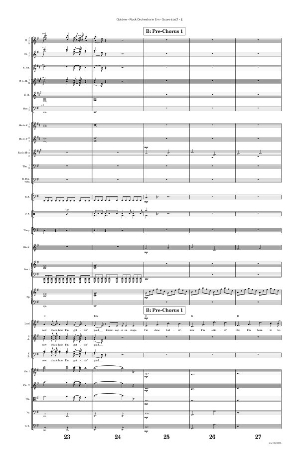 Golden for Rock Orchestra sheet music, page 5