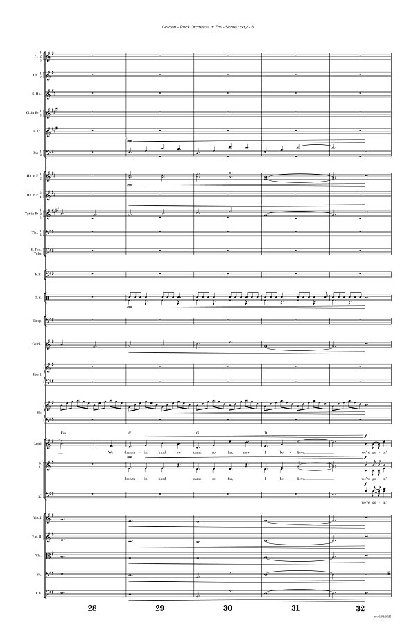 Golden for Rock Orchestra sheet music, page 6