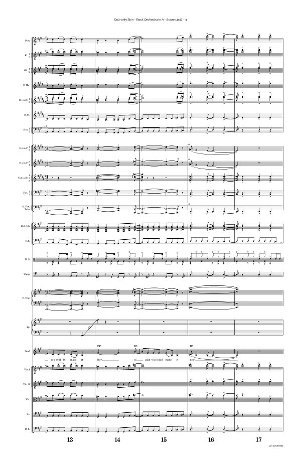 Celebrity Skin for Rock Orchestra sheet music, page 3