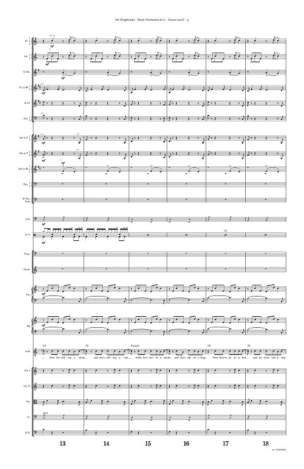Mr. Brightside for Rock Orchestra sheet music, page 3