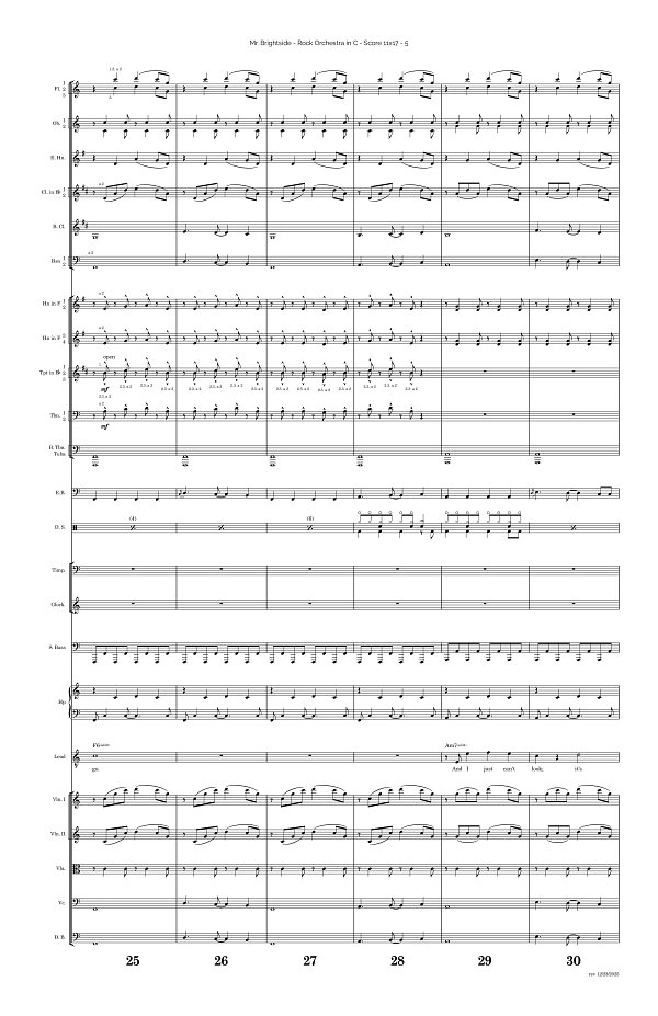 Mr. Brightside for Rock Orchestra sheet music, page 5