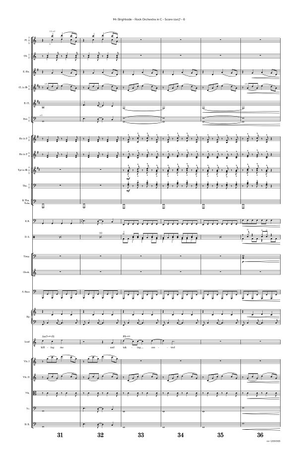 Mr. Brightside for Rock Orchestra sheet music, page 6
