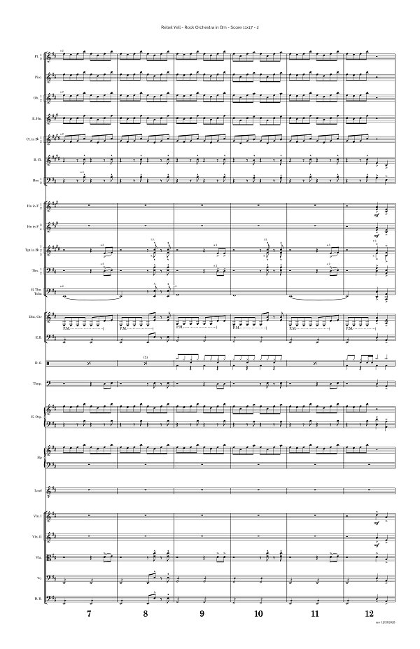 Rebel Yell for Rock Orchestra sheet music, page 2