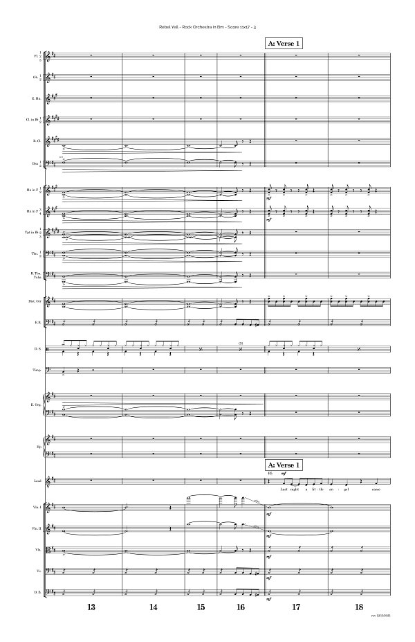 Rebel Yell for Rock Orchestra sheet music, page 3