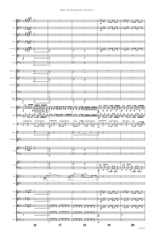 Spiders for Rock Orchestra sheet music, page 4