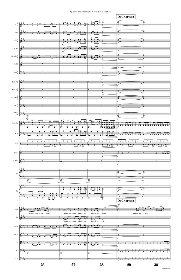 Spiders for Rock Orchestra sheet music, page 6