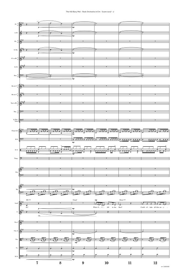 The Kill (Bury Me) for Rock Orchestra sheet music, page 2