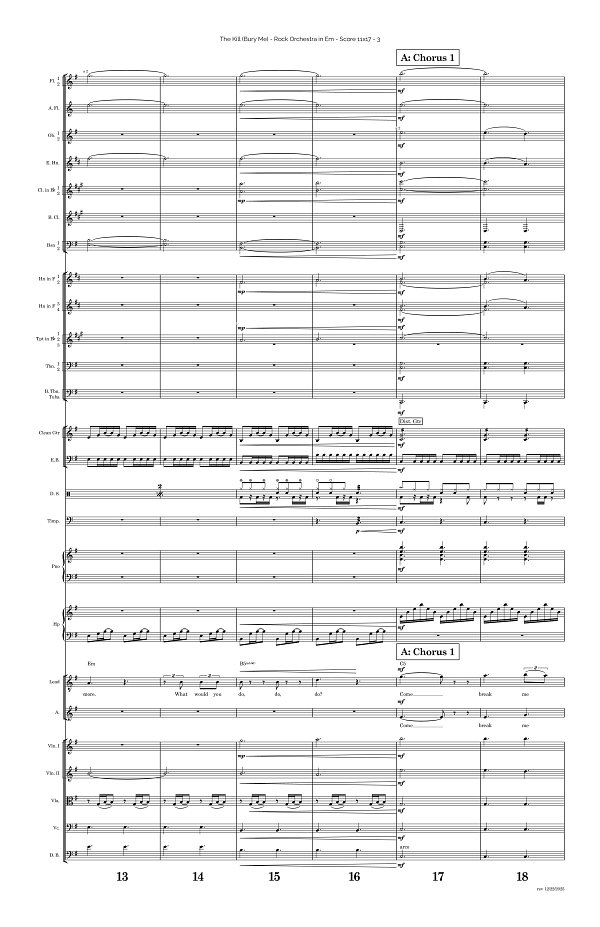 The Kill (Bury Me) for Rock Orchestra sheet music, page 3