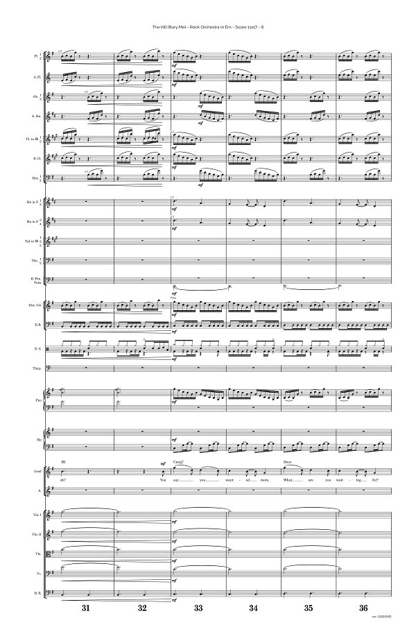 The Kill (Bury Me) for Rock Orchestra sheet music, page 6