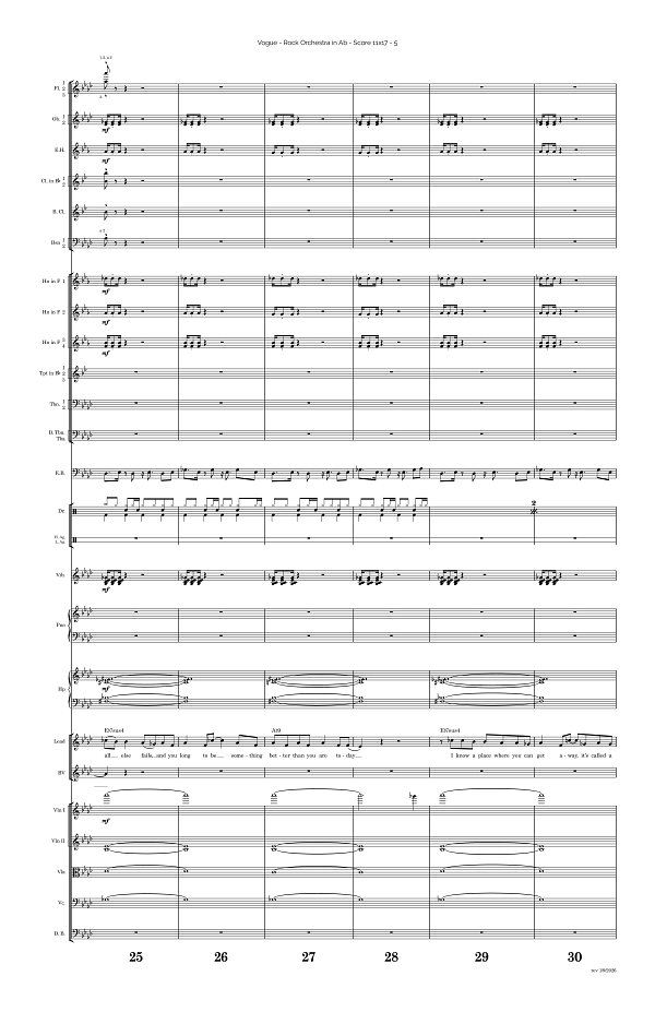 Vogue for Rock Orchestra sheet music, page 5
