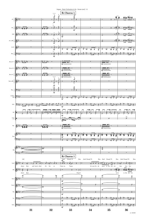 Vogue for Rock Orchestra sheet music, page 6