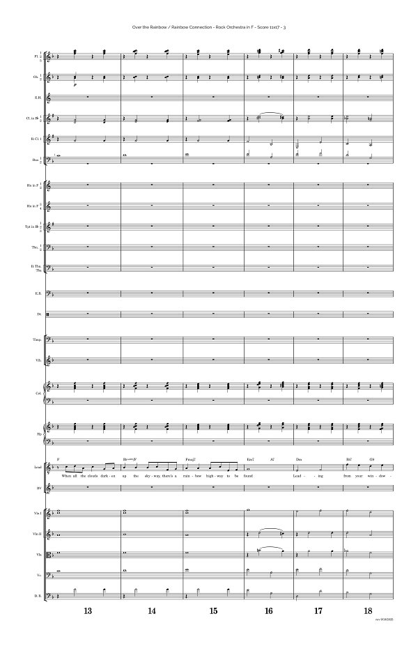 Over The Rainbow x Rainbow Connection for Rock Orchestra sheet music, page 3