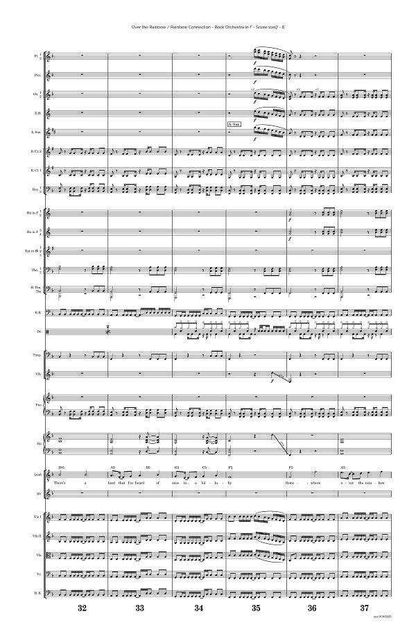 Over The Rainbow x Rainbow Connection for Rock Orchestra sheet music, page 6