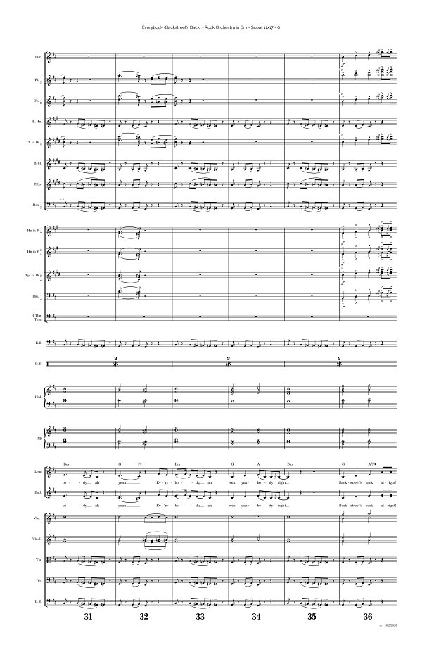 Everybody (Backstreet's Back) for Rock Orchestra sheet music, page 6