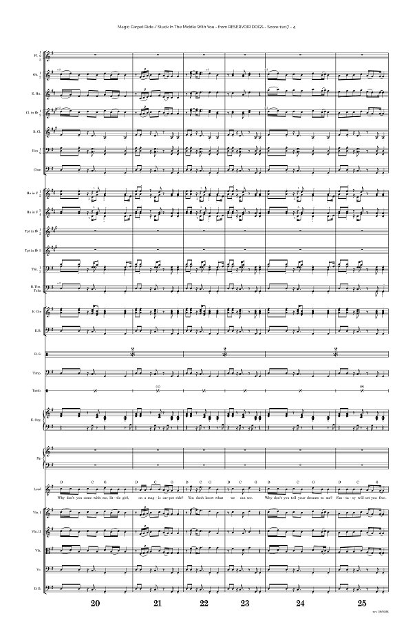 Magic Carpet Ride x Stuck In The Middle With You for Rock Orchestra sheet music, page 4