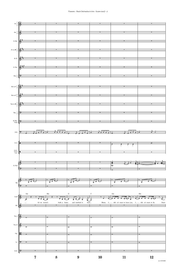 Flowers for Rock Orchestra sheet music, page 2
