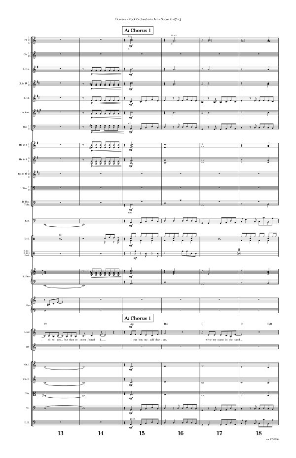 Flowers for Rock Orchestra sheet music, page 3