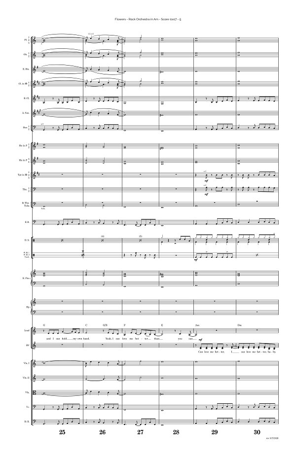 Flowers for Rock Orchestra sheet music, page 5