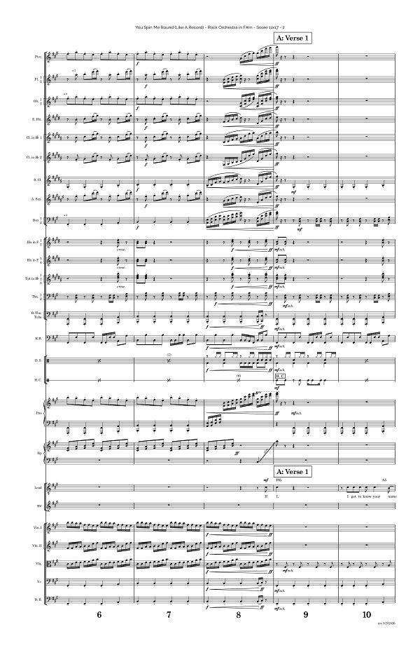 You Spin Me Round (Like A Record) for Rock Orchestra sheet music, page 2