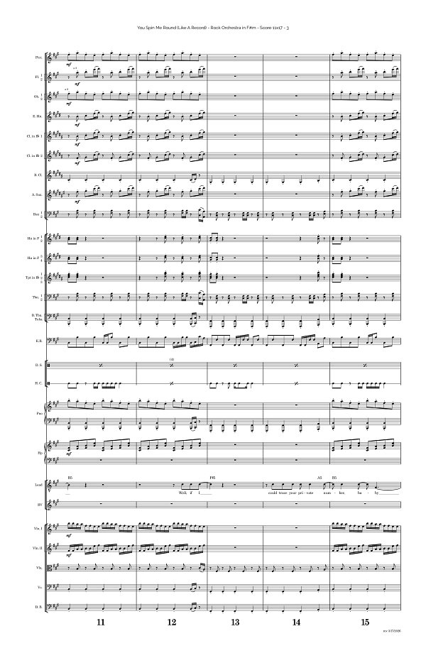 You Spin Me Round (Like A Record) for Rock Orchestra sheet music, page 3